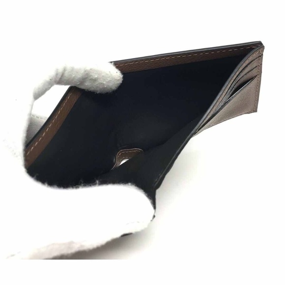 Coach Men’s Slim Billfold Saddle Leather Wallet - Picture 5 of 5